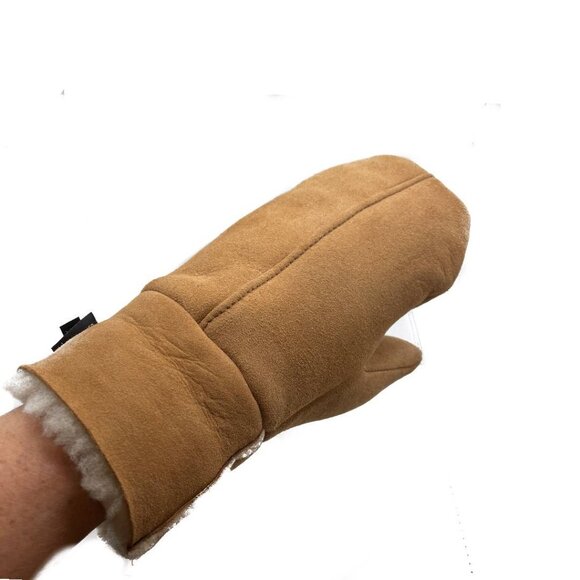 Unisex Shearling Sheepskin Leather Mittens for women - Picture 5 of 12